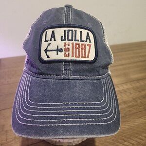 LA Jolla 1887 Country Club California Blue Trucker Hat Cap Adjustable Patch